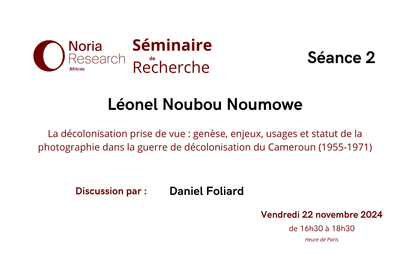 Séminaire – Séance n°2 – L. Noubou Noumowe