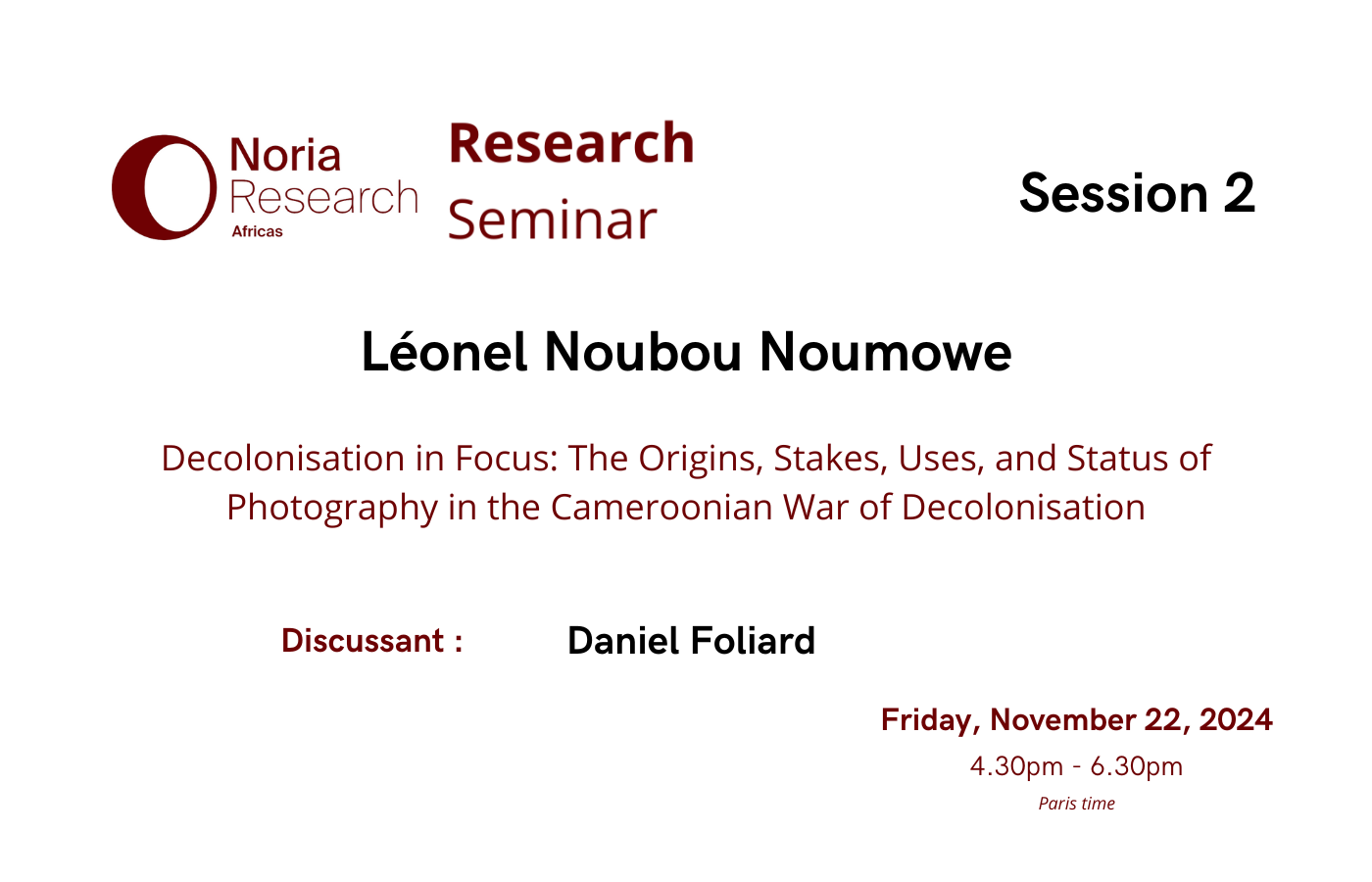 Seminar – Session n°2 – L. Noubou Noumowe